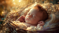 Femme enceinte assise dans une chambre de bébé entourée des indispensables à la liste de naissance.