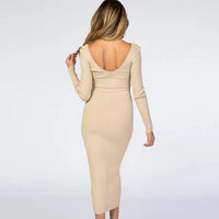 Robe de maternité Élina côtelée
