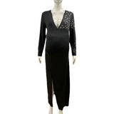 Robe de maternité longue Éclat Azuré