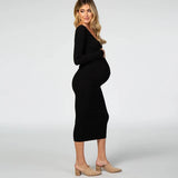 Robe de maternité Élina côtelée
