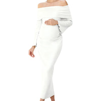 Robe longue de maternité Cacao Épure