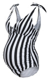 Maillot de Bain Grossesse Armature Noir Et Blanc