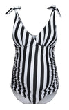 Maillot de Bain Grossesse Armature Noir Et Blanc