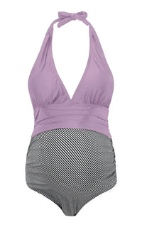 Maillot de Bain Grossesse Rayé