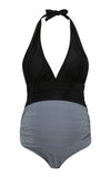 Maillot de Bain Grossesse Rayé