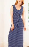 Robe Allaitement Longue À Rayures