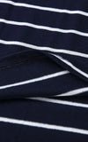 Robe Allaitement Rayé Bleue Avec Ceinture