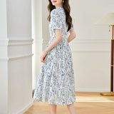 Maternity Dress Bluebell Cotton Bloom
