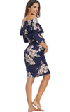 Robe de Grossesse Bleu Foral