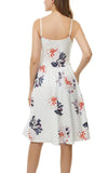 Robe de Grossesse à Bretelle Imprimé Tournesol