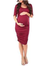 Robe de Grossesse Col Rond Mameline