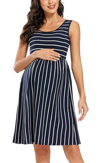 Robe de Grossesse D’été Rayée