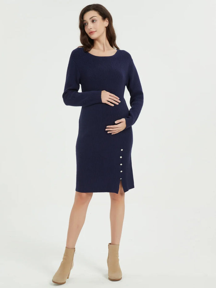 Sweater Dress Navy Haven Knit