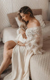 Robe de Grossesse Longue Cérémonie Style Bohème