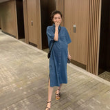 Robe en jean de maternité Bleu Horizon