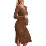 Robe de maternité Épure Côtelée