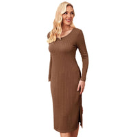Robe de maternité Épure Côtelée
