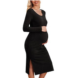 Robe de maternité Épure Côtelée