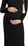 Robe de Grossesse Manche Longue