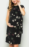 Robe de Grossesse Noir Floral