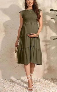 Robe de Grossesse Plissée