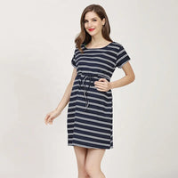 Robe de maternité à rayures Céliane