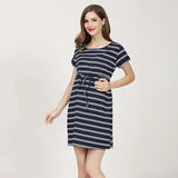 Robe de maternité à rayures Céliane