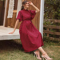 Maternity Dress Roselle Dot Tie-Waist