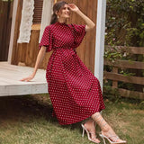 Maternity Dress Roselle Dot Tie-Waist