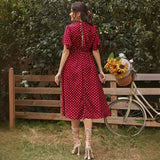 Maternity Dress Roselle Dot Tie-Waist