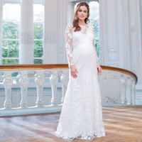 Robe de maternité longue Éclat Dentelle 2-en-1