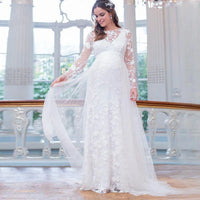 Robe de maternité longue Éclat Dentelle 2-en-1