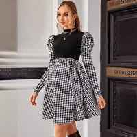 Maternity Dress Houndstooth Grace