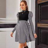 Maternity Dress Houndstooth Grace