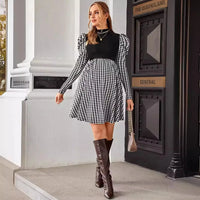Maternity Dress Houndstooth Grace