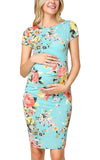 Robe Grossesse Imprimé Floral Manches Courtes