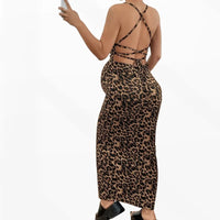 Robe maxi de maternité Léa Léopard