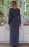 Robe Grossesse Rayée Bleu Marine