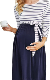 Robe Grossesse Rayée