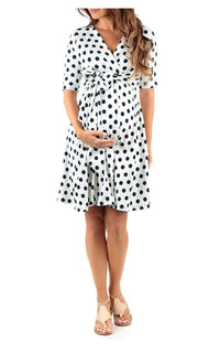 Robe Grossesse Été à Pois