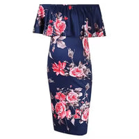 Robe de maternité Floralia Épaules Nues