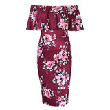 Robe de maternité Floralia Épaules Nues