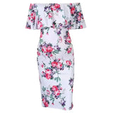 Robe de maternité Floralia Épaules Nues