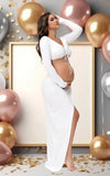 Robe Shooting Grossesse Blanche 2 pièces
