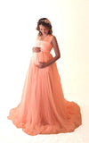 Robe Shooting Grossesse Longue en Tulle