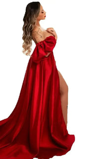 Robe Shooting Grossesse Manches Bouffantes