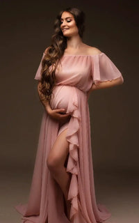 Robe Shooting Grossesse Manches Volantes