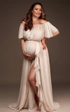 Robe Shooting Grossesse Manches Volantes