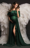 Robe Shooting Grossesse Manches Volantes