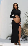 Robe Shooting Grossesse Noire Manches Longues